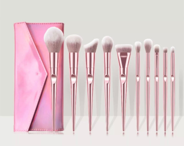 LORYP Glitter Crystal Makeup Brushes Sets -13pcs Cosmetic Brushes Set-Bling  Rhinestone Rose Gold Makeup Brushes Set for Lady (Crystal-Rose Gold)